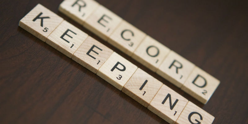 Record keeping scrabble letters