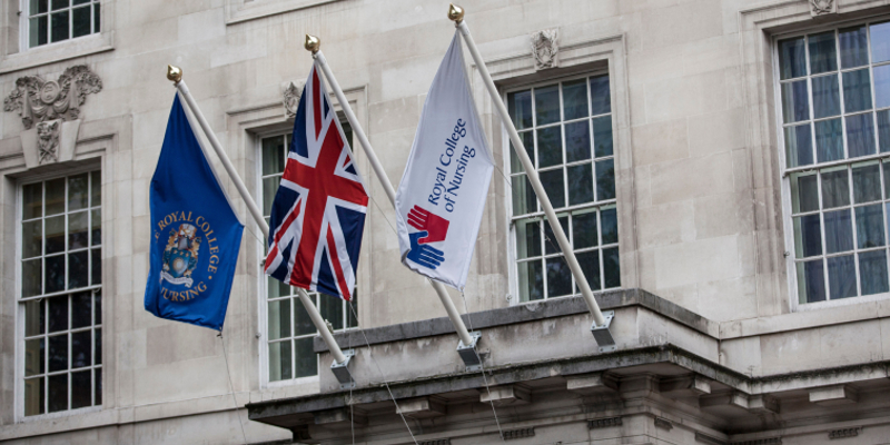 Flags outside RCN HQ