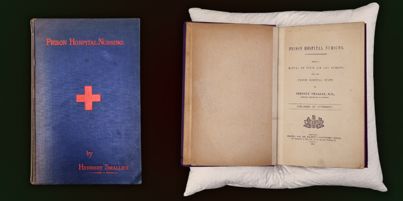 A composite image of a front cover and title page of a book