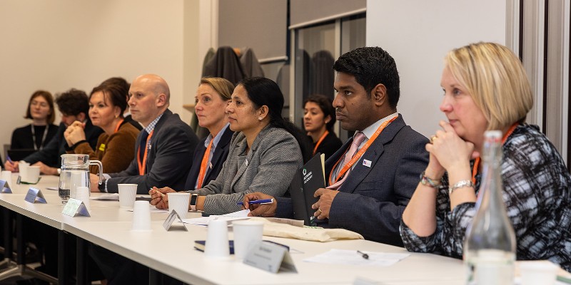 RCN President and other RCN members at roundtable meeting